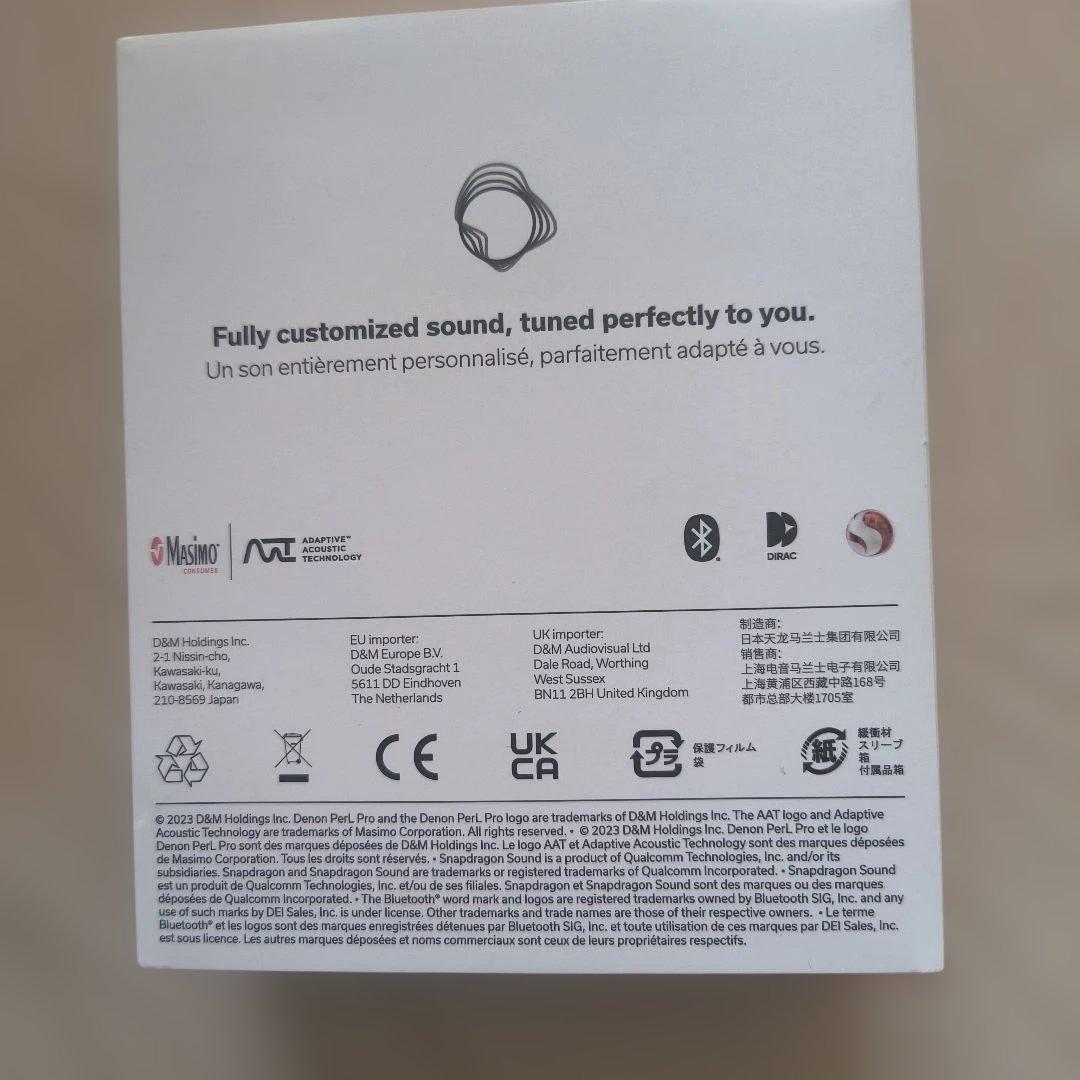 denon perl pro ホワイト （一度着用）美品