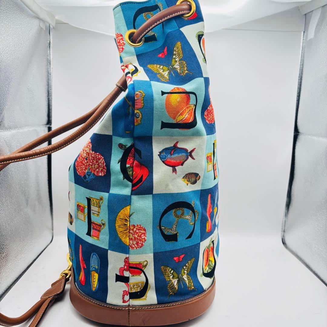 ✨超激レア✨GUCCI ショルダーバッグ マルチカラー 総柄 キャンバス 本革