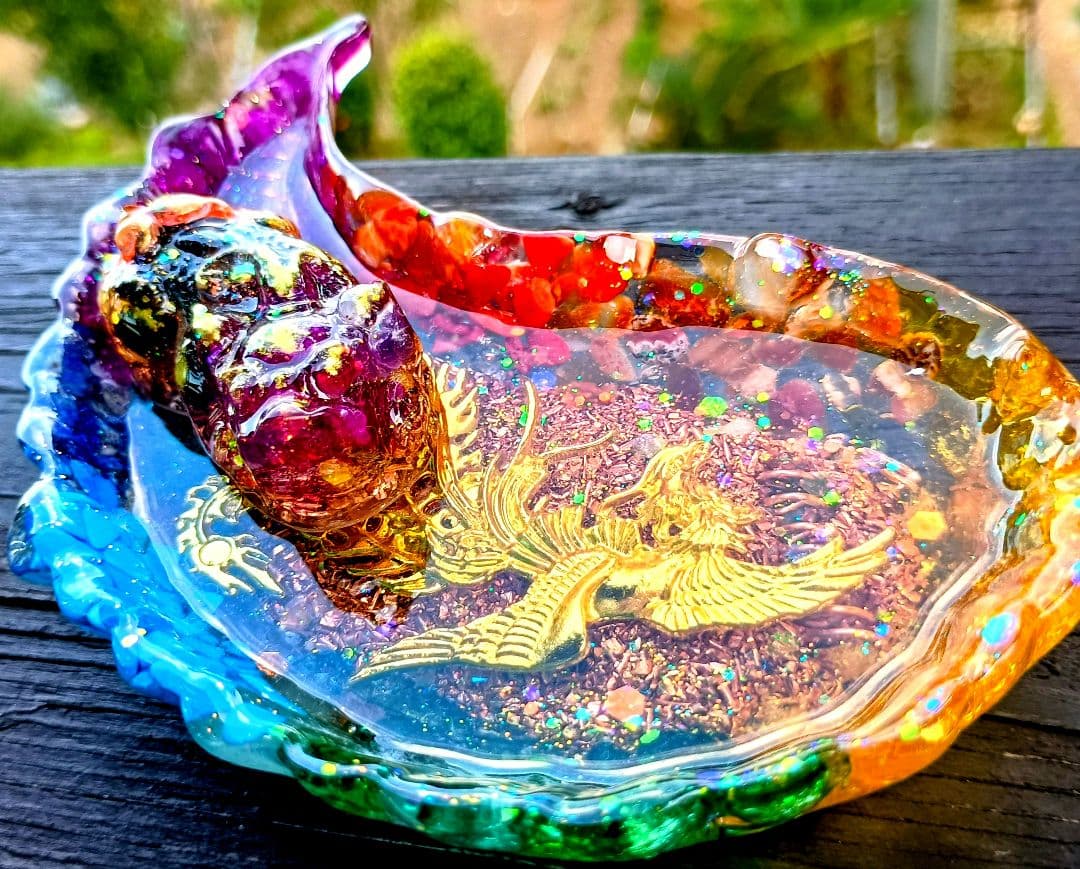 貔貅&CHAKRAカラー✧鳳凰のお皿✧オルゴナイト♥やまさま♥専用です
