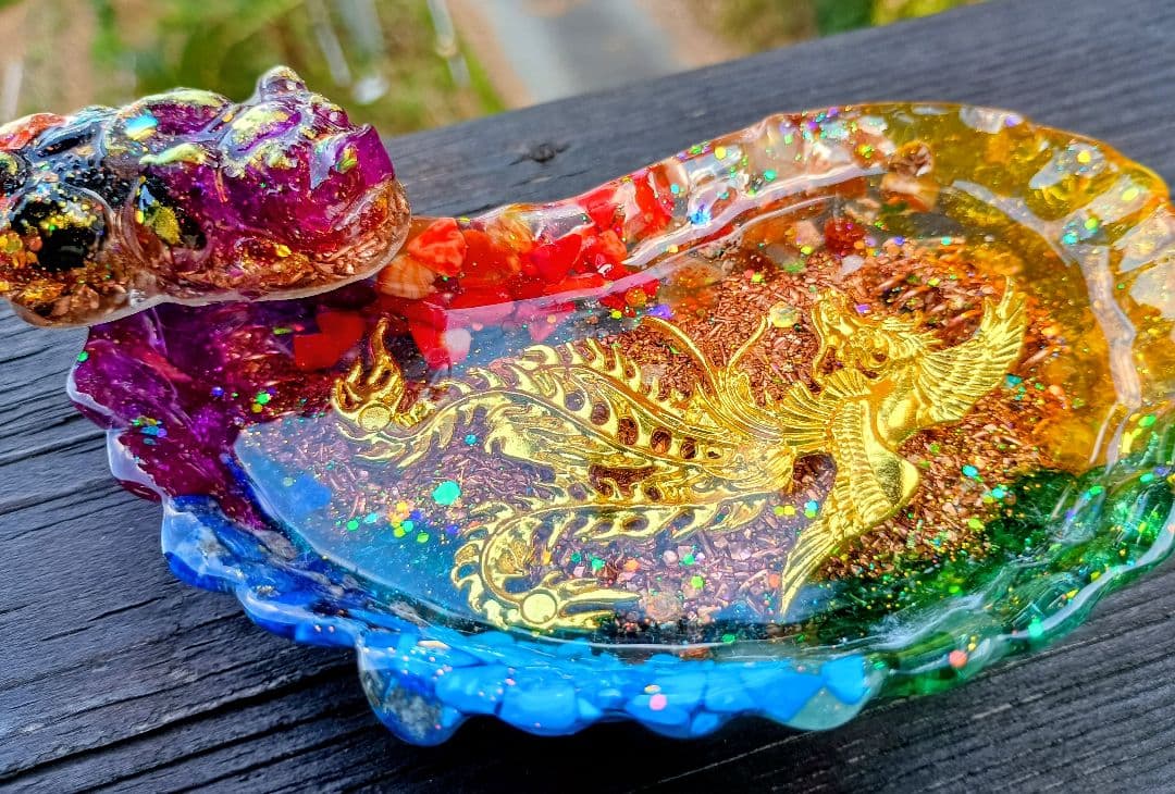 貔貅&CHAKRAカラー✧鳳凰のお皿✧オルゴナイト♥やまさま♥専用です