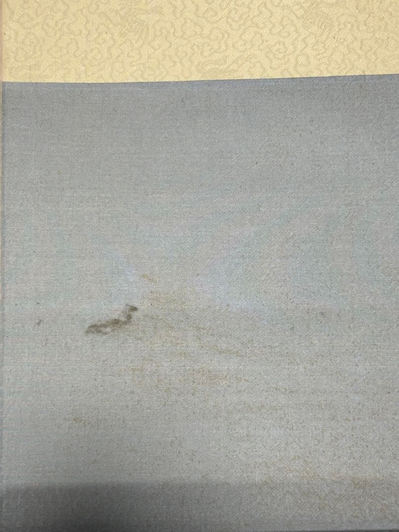 中国美術　掛け軸山水画灕江春雨在铭 現状品