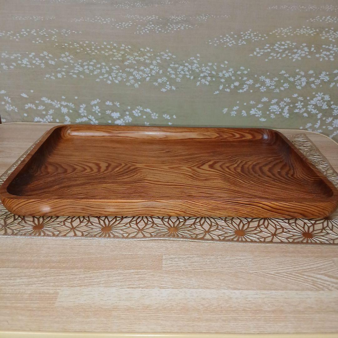 【新品/未使用保管品】肥松(国産天然木)　長盆
