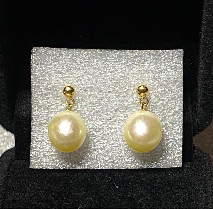 パール ドロップ ピアス 8.5mm×9mm 揺れるタイプ