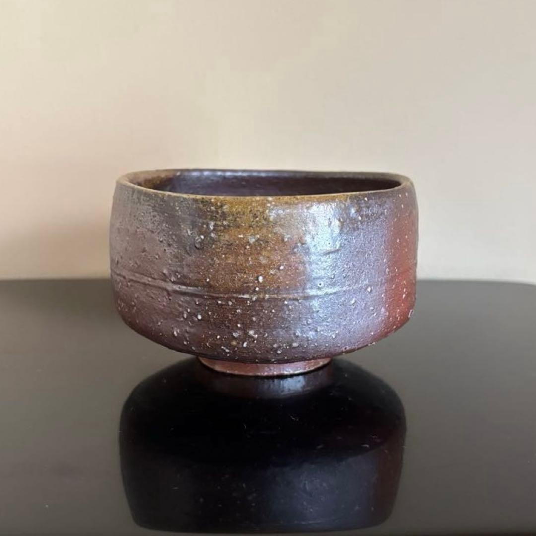 備前焼 山下譲治 茶碗 共箱・共布・栞付き