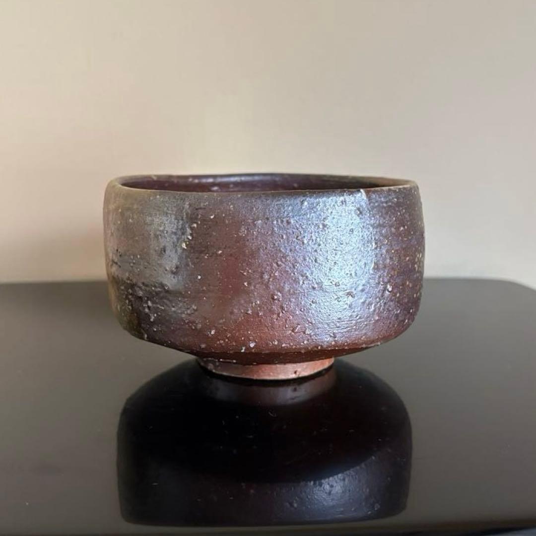 備前焼 山下譲治 茶碗 共箱・共布・栞付き