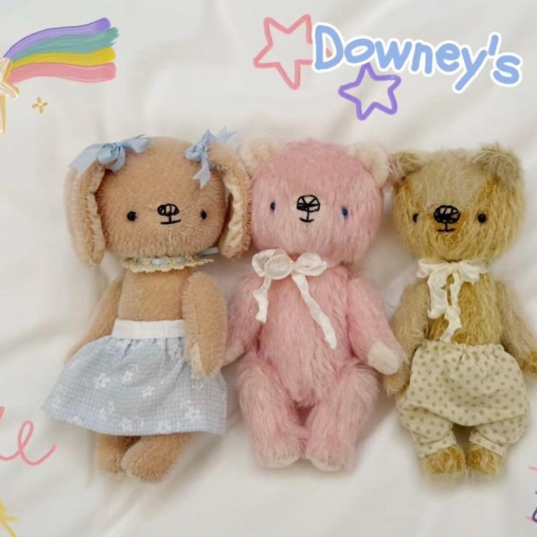 リトルピンクベア テディベア くま ぬいぐるみ ハンドメイド 海外作家様