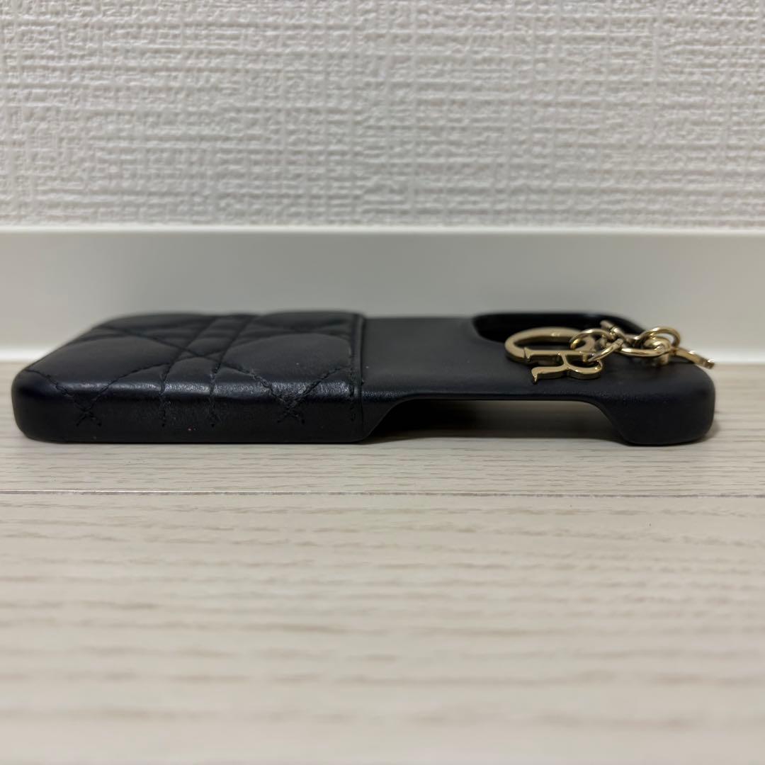 ✨極美品✨Dior　LADY DIOR　iPhone15Proケース　羊革　黒