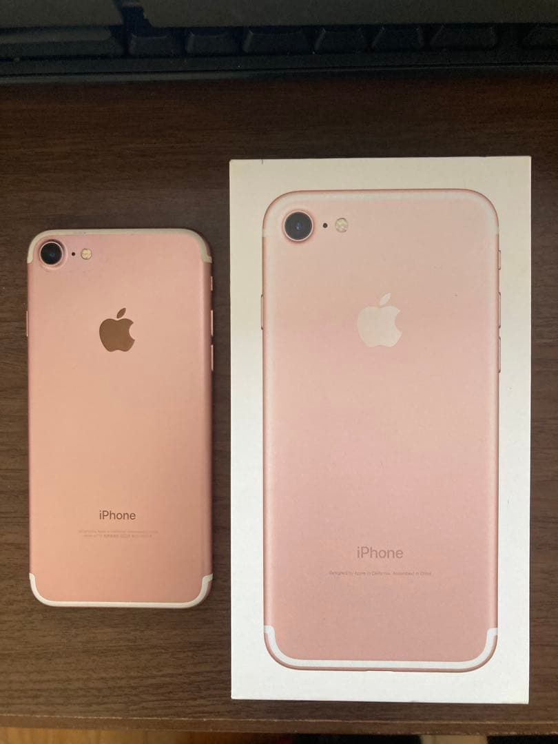Apple iPhone 7 ローズゴールド 本体&イヤホン