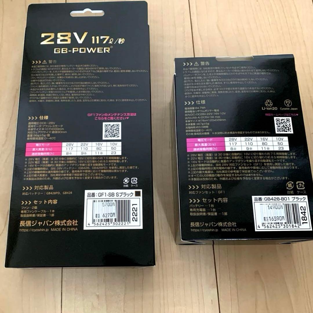 長信ジャパンGB-Power GF1 高出力ファンセット 28V