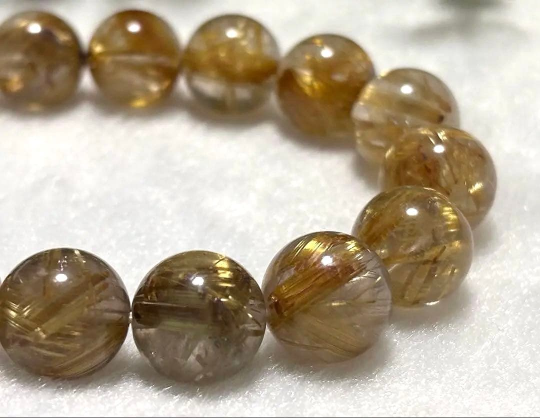 究極品質　天然石の王者　幻のナチュラルフュージョンタイチンルチルクォーツのブレス