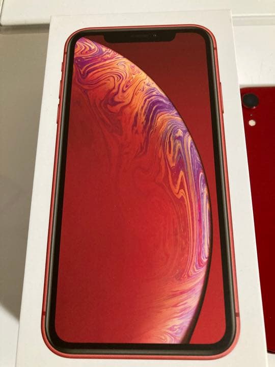 iPhone XR RED 128GB SIMフリー☆イヤホン付