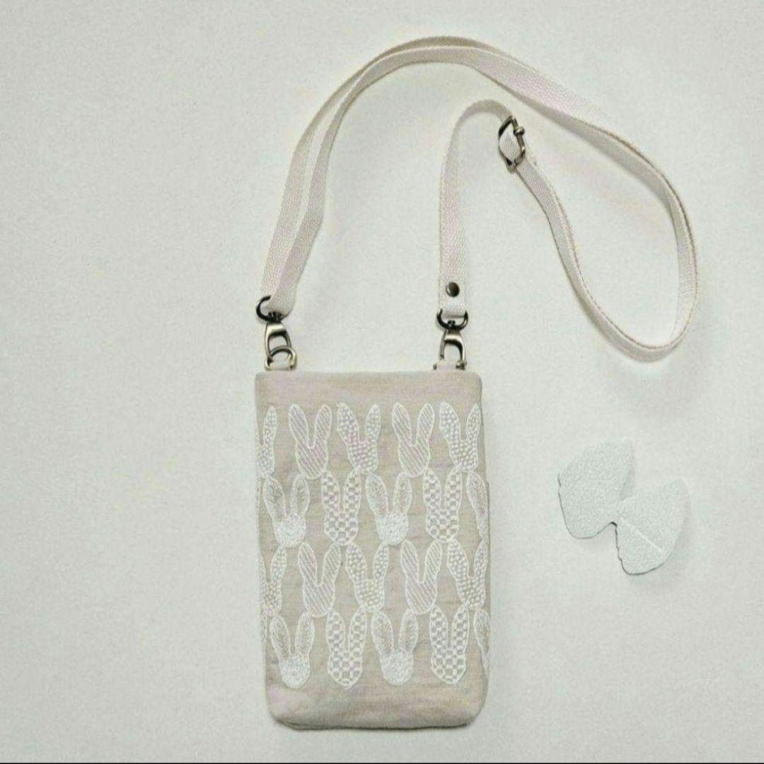 再＊handmade∞ミナペルホネン pomppia*be スマホショルダー