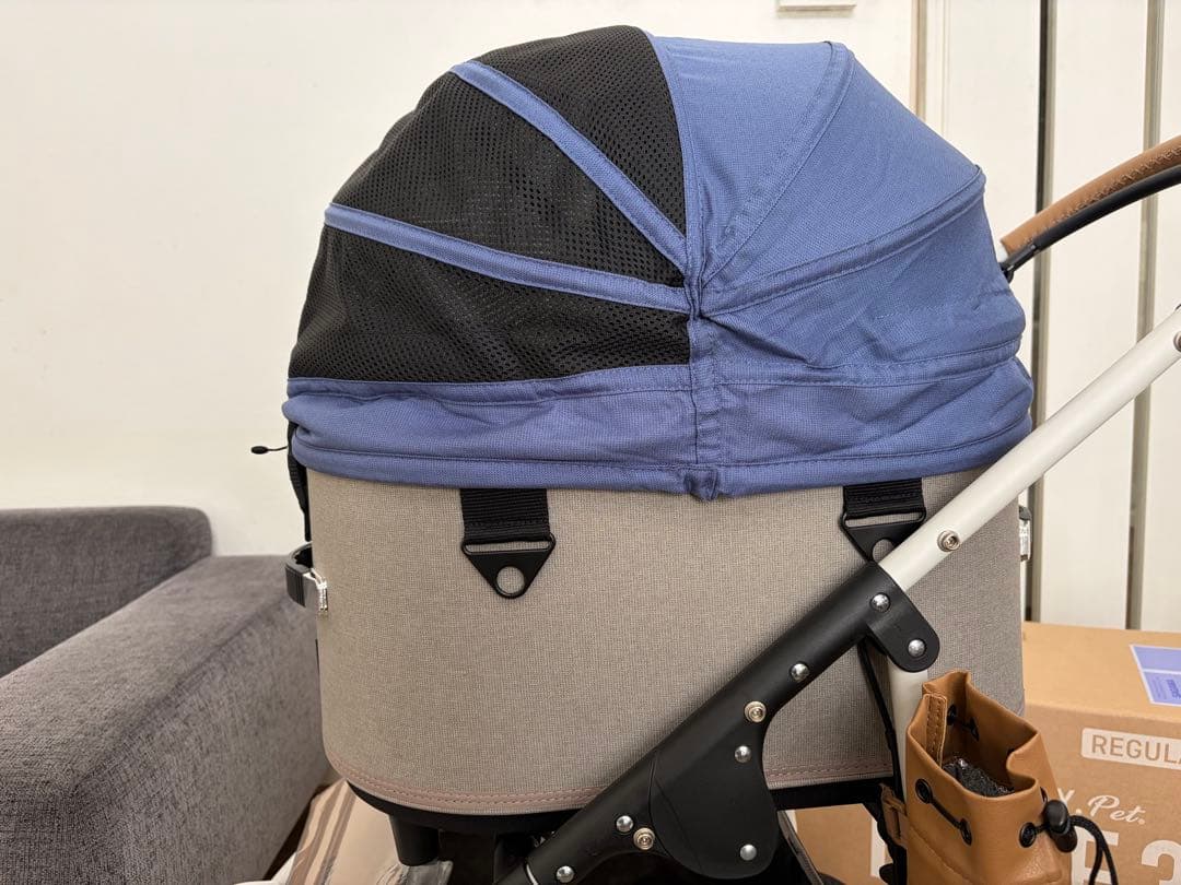 極美品　エアバギー　DOME3 レギュラー　ナイルブルー　ペットカート