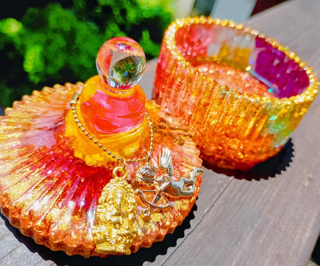 ボンボニエール✧ORANGE✧GOLD✧オルゴナイト
