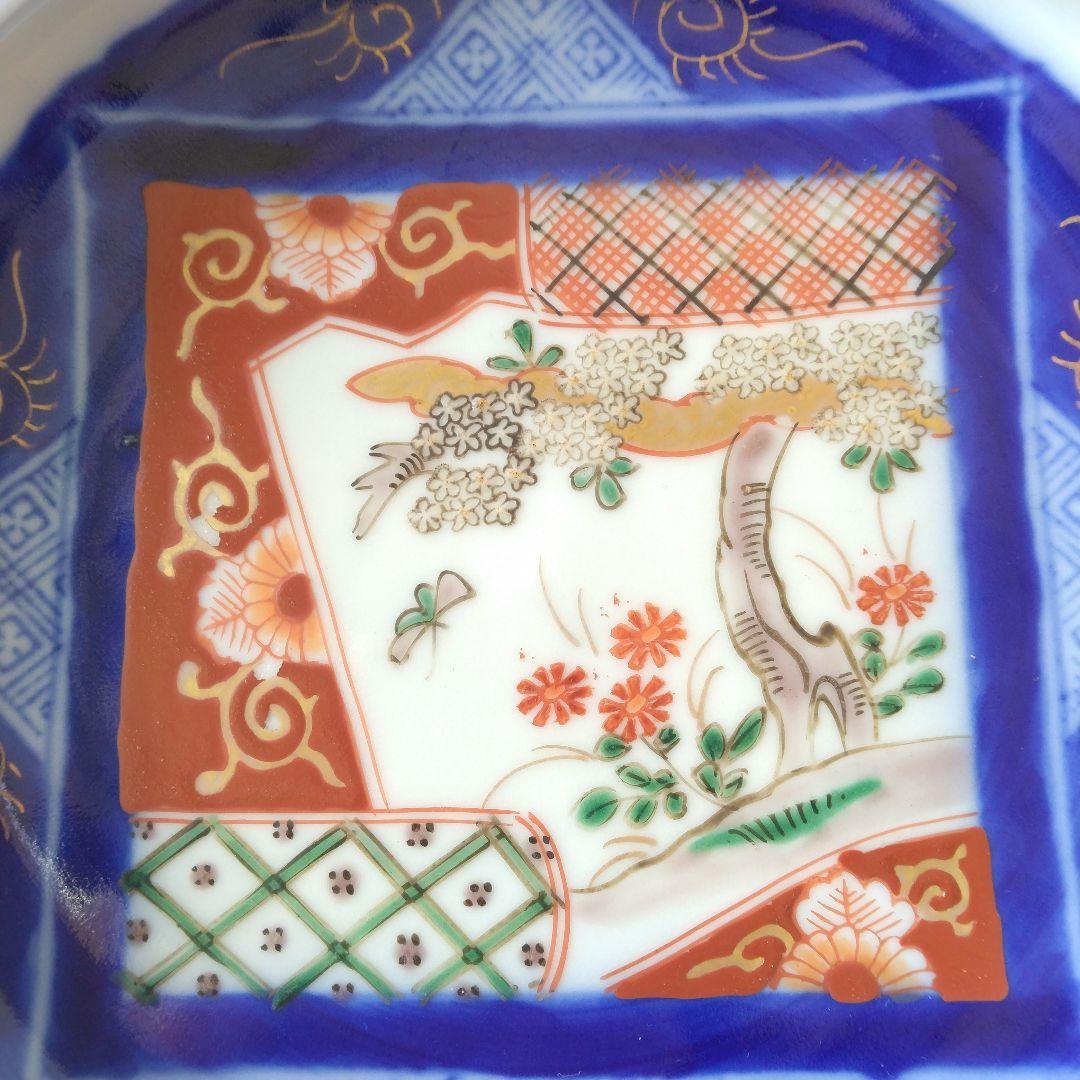 古伊万里 染付 丸皿 盛鉢 18㎝ 3枚セット 花柄 アンティーク 骨董 工芸品