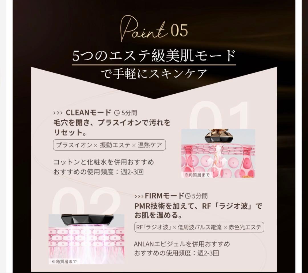 多機能美顔器 RF・EMS・イオン・温冷・LED