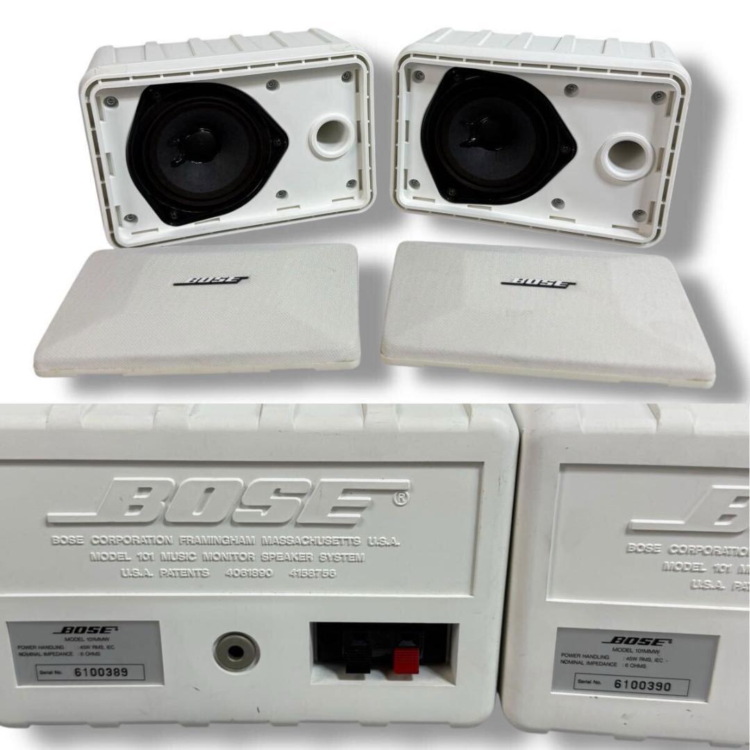【美品】BOSE 101MMW スピーカー PS-15 連番 ホワイト 3