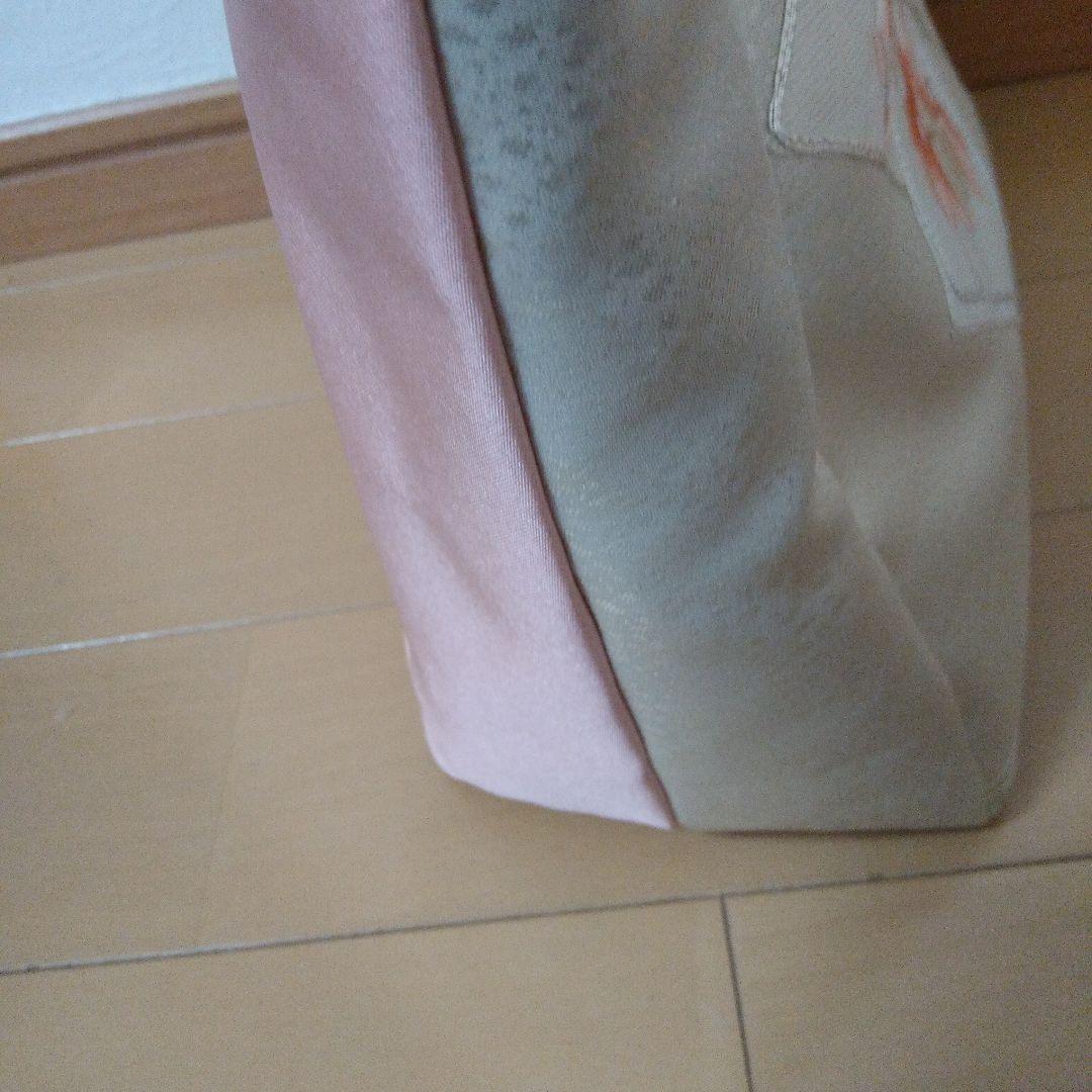 (パンドラ)帯リメイク両面ファスナーポケット付き大きめバッグ2点