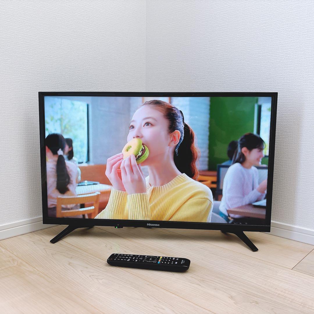 ★初期化済★32インチ液晶テレビ Hisense リモコン アンテナケーブル付