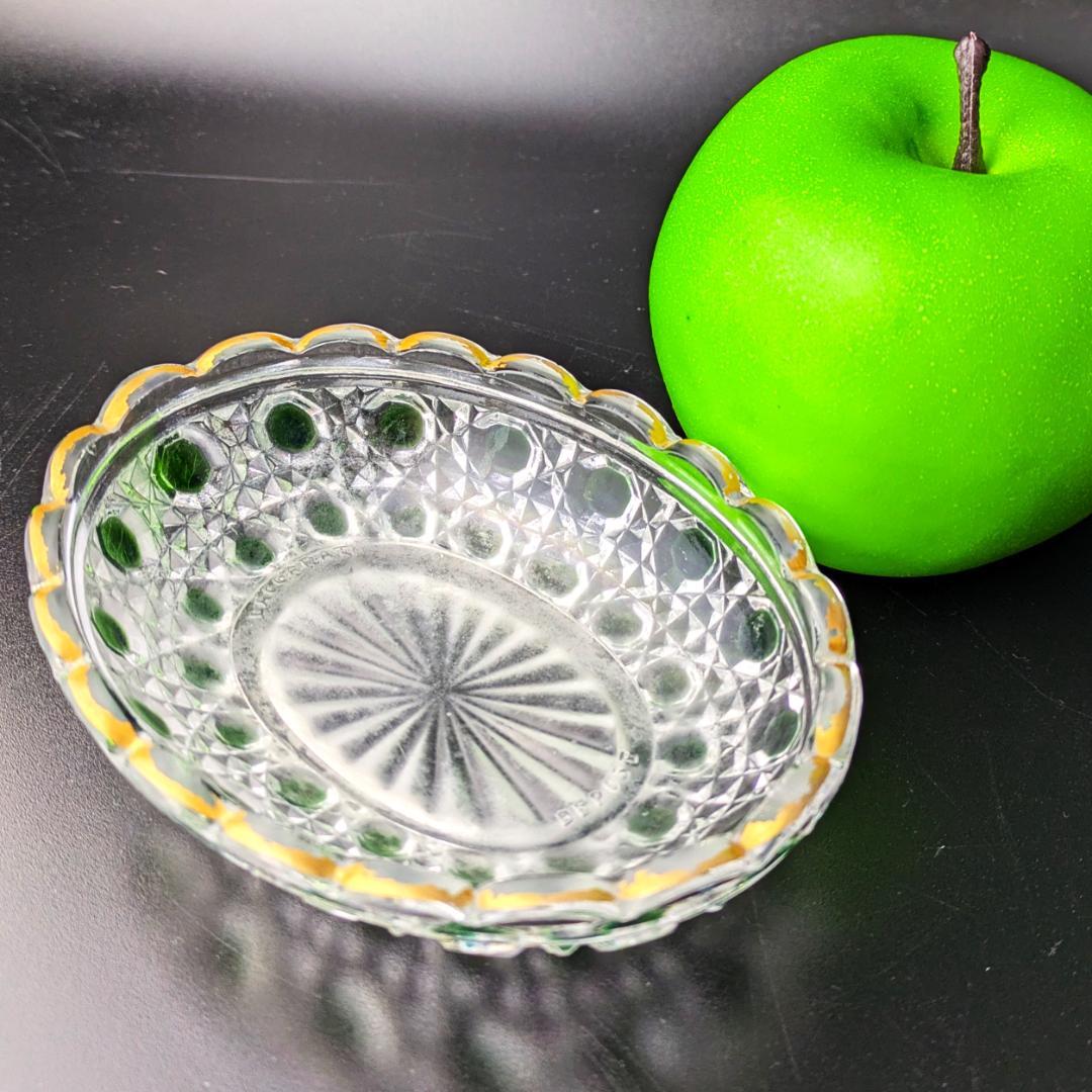 オールドバカラ ディアマン ソープ ディッシュ グリーン＆金彩 BACCARAT
