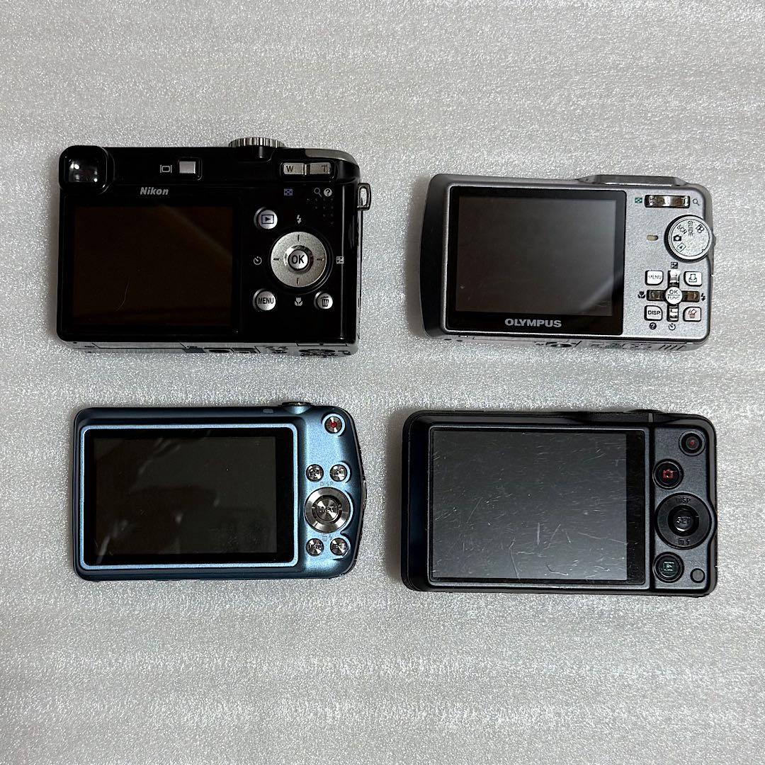 デジタルカメラ4台セット（Nikon, Casio, Olympus）ジャンク