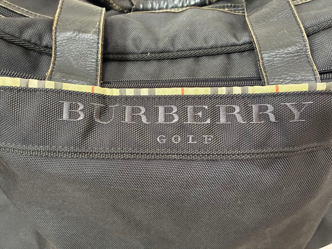 【中古】BURBERRY GOLF ボストンバッグ ブラック　旅行　大容量