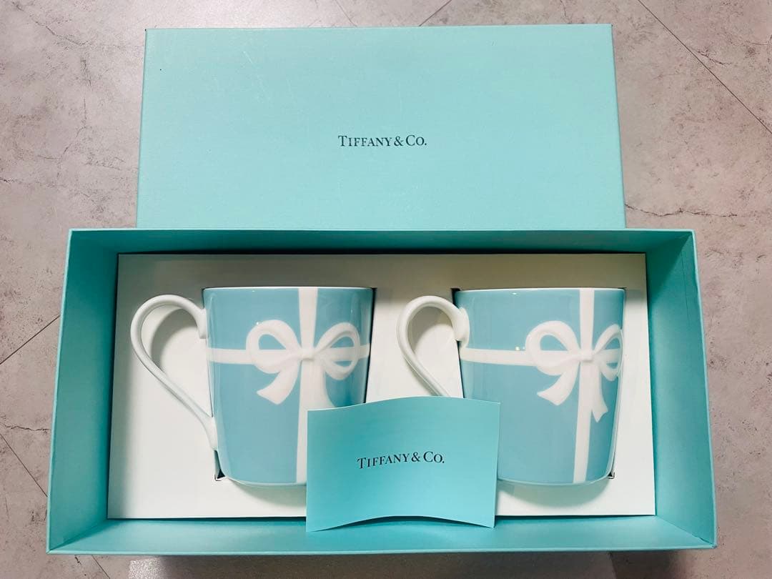 【新品】Tiffany & Co. マグカップ 2個セット ボックス&紙袋付き