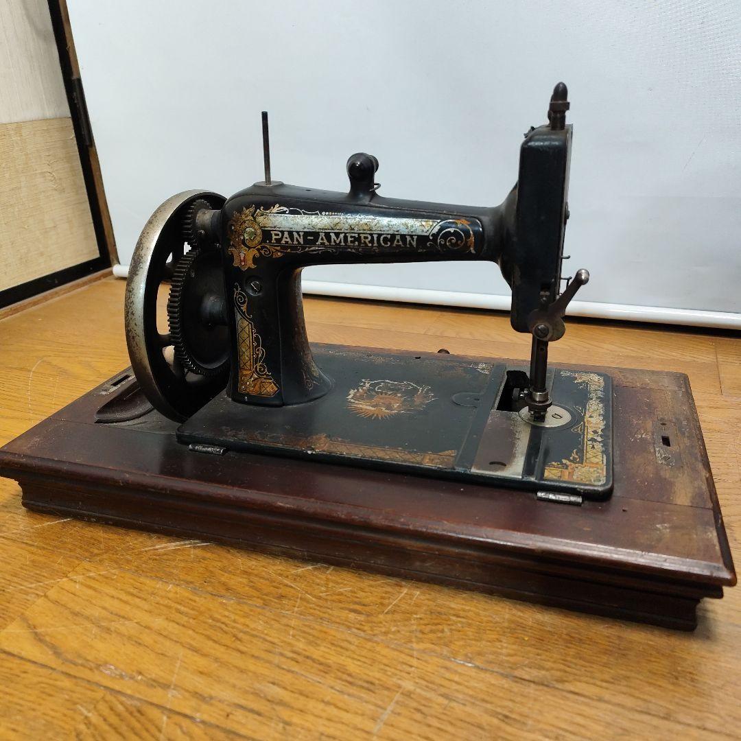 超レア!1900年代 USA製 手回しミシン パンアメリカン