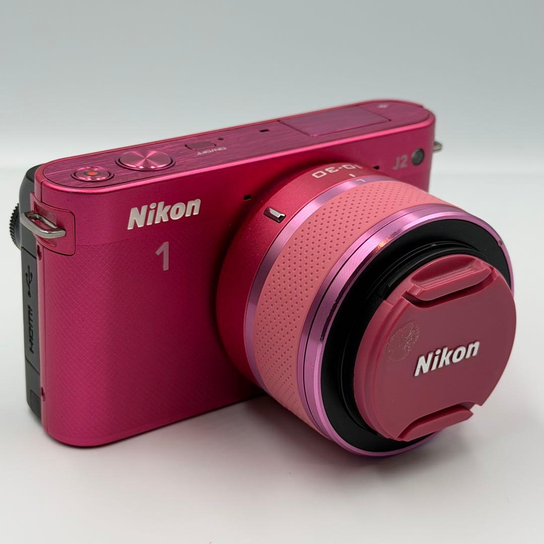 ✨美品✨Nikon 1 J2 ミラーレス1眼レフ ニコン レンズ付き ピンク