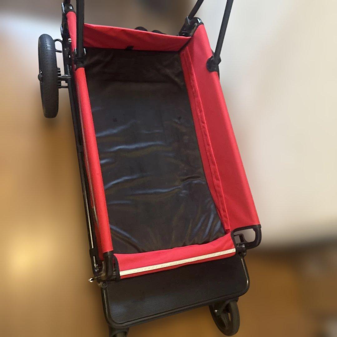 【美品】エアバギー キャリッジ ルーフ レッド 赤　大型犬 超大型犬 多頭飼い