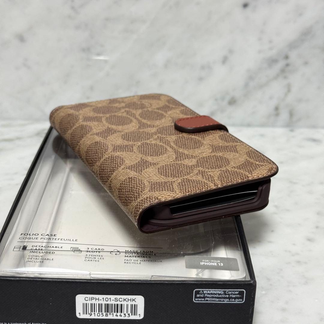 新品 未使用 COACH コーチ iPhone 13 iPhoneケース 手帳型