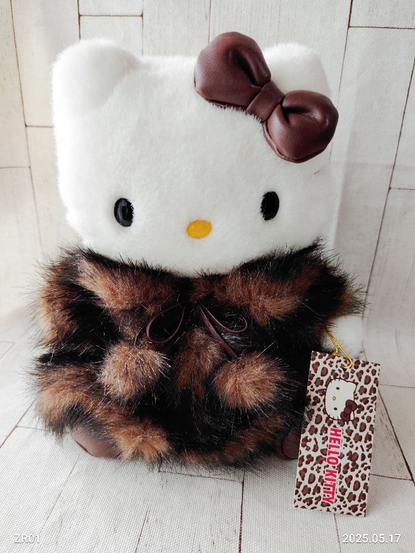 レアハローキティ ぬいぐるみ 茶色のファー