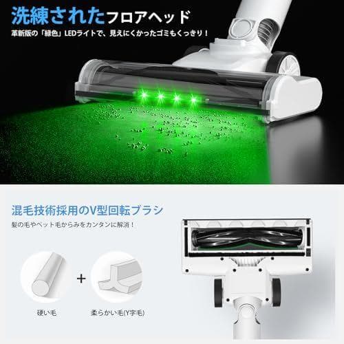 新春初売り 掃除機 コードレス 68000Pa 圧倒的吸引力 サイクロン 白