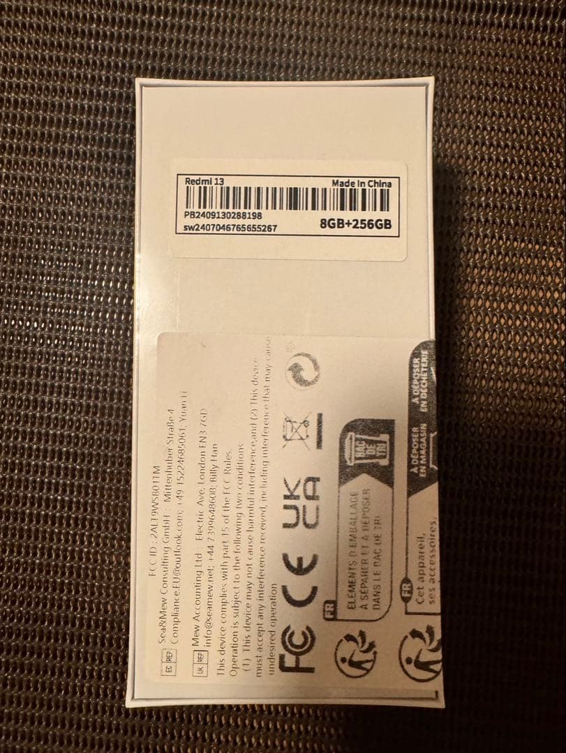 REDMI 13 MIDNIGHT BLACK 8GB/256GB 新品未開封