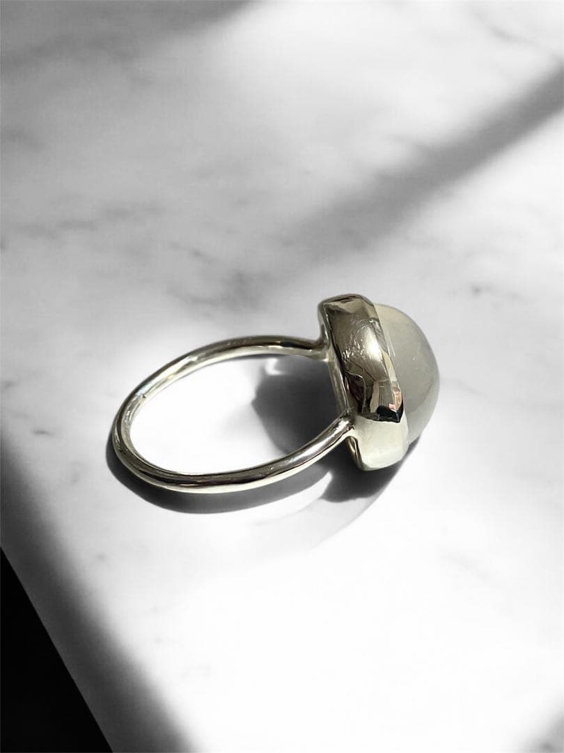 ハンドメイド　シルバーリング　ムーンストーン13号　Charch jewelry