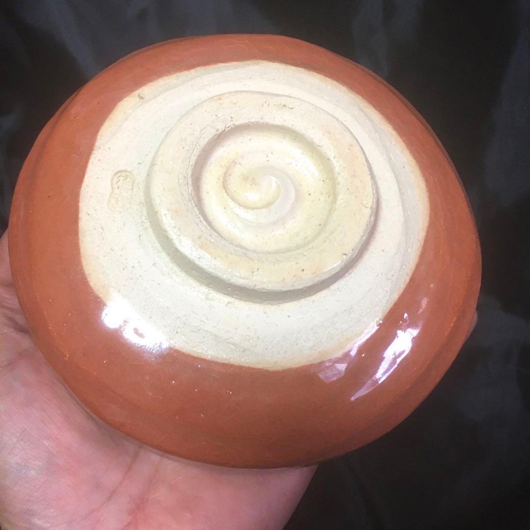 桂窯／灰器／茶道具　赤楽茶碗　陶器
