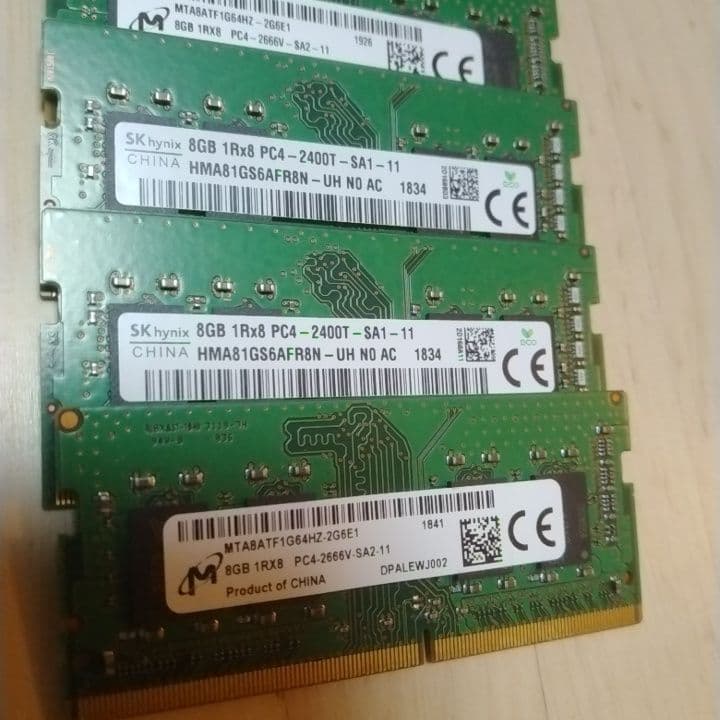 DDR4メモリ 8GB セット 8GB×8枚