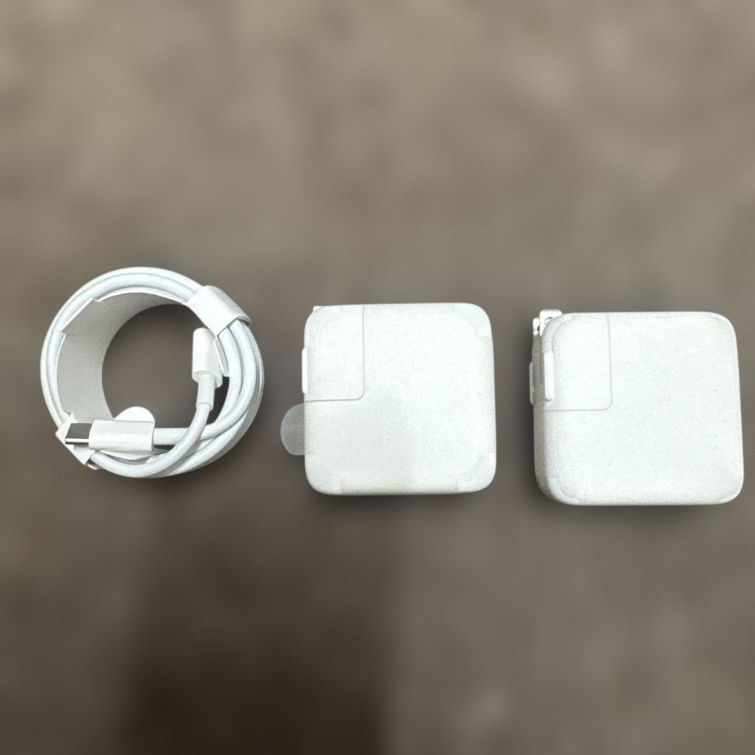 Apple純正 30W USB-C 電源アダプタ2個セット&充電ケーブル1個付き
