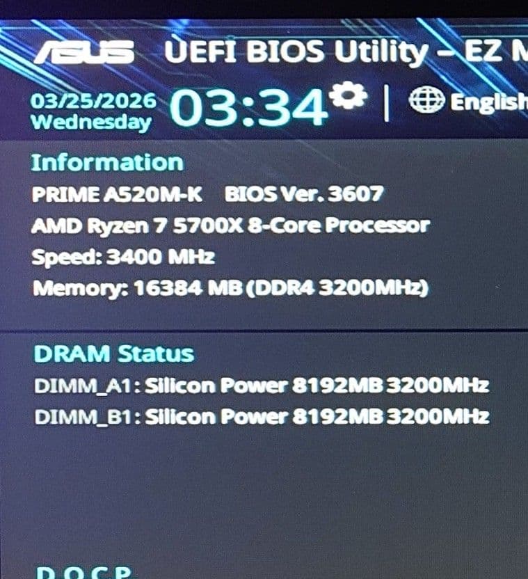 SP DDR4 3200MHz 8GB×2 16GB 【動作確認済】