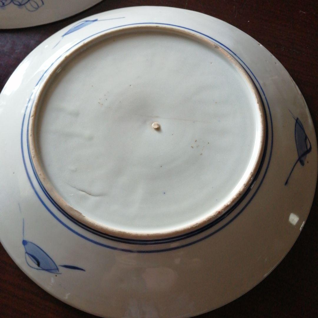 伊万里　錦大皿　2枚　31cm　幕末〜明治期