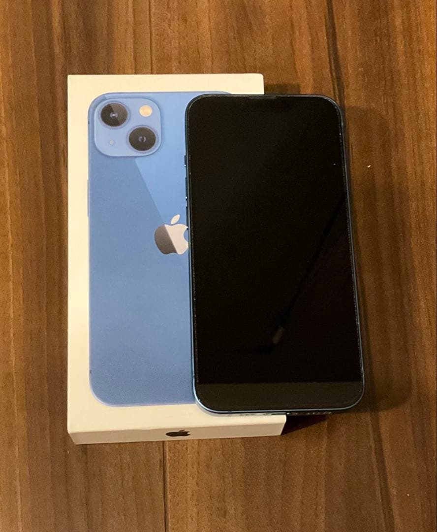 極美品　バッテリー98% iPhone 13 ブルー 512GB 傷なし割れなし