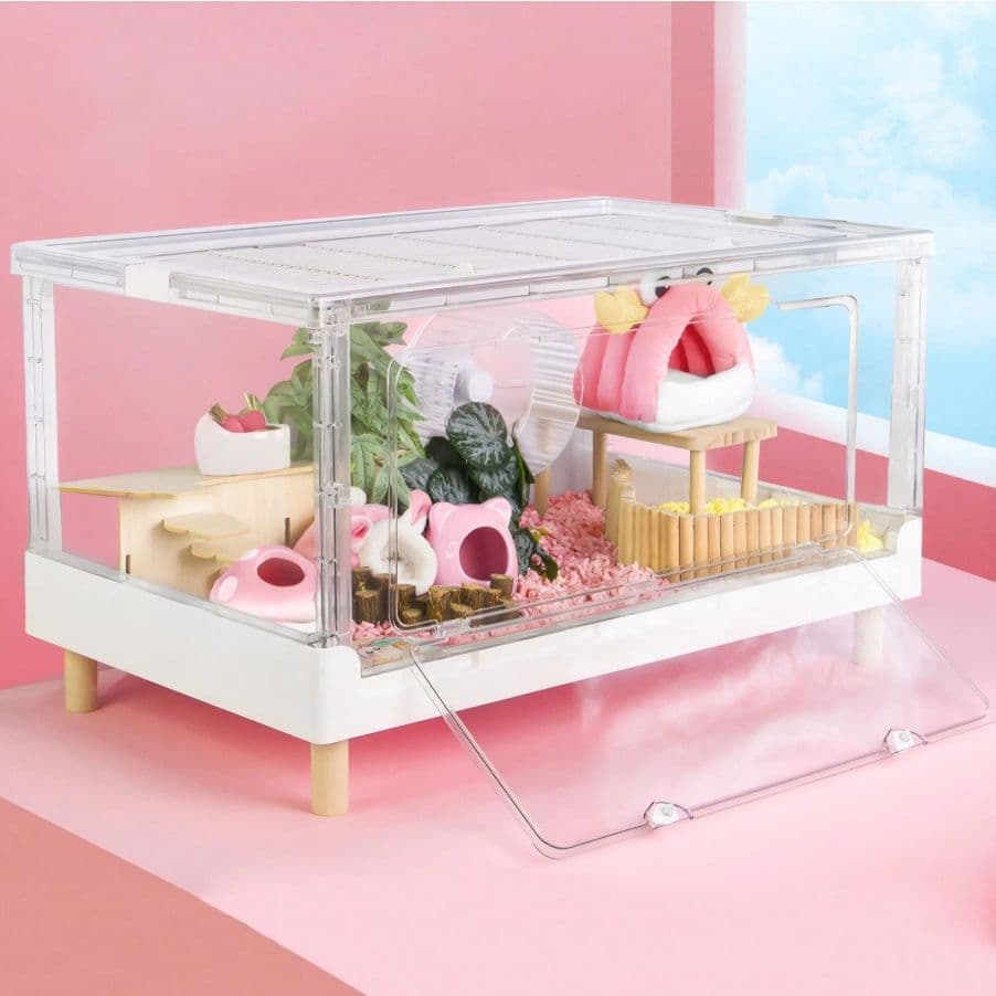 透明アクリル小動物ケージ ハリネズミネズミ用 70x43.5x34cm 大型