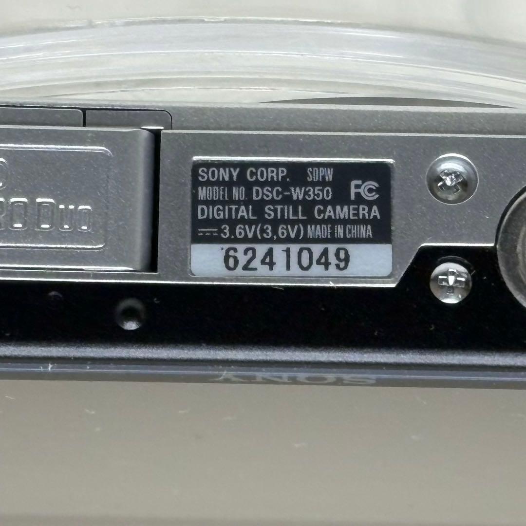 美品　SONY カメラ　DSC-W350 SDカード　シルバー　コンデジ　動作品