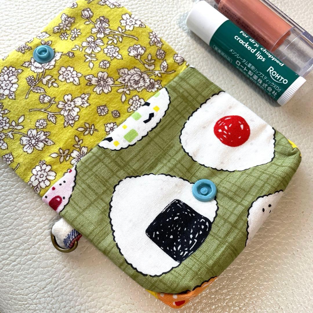小物入れ ポーチ ハンドメイド おにぎり 緑