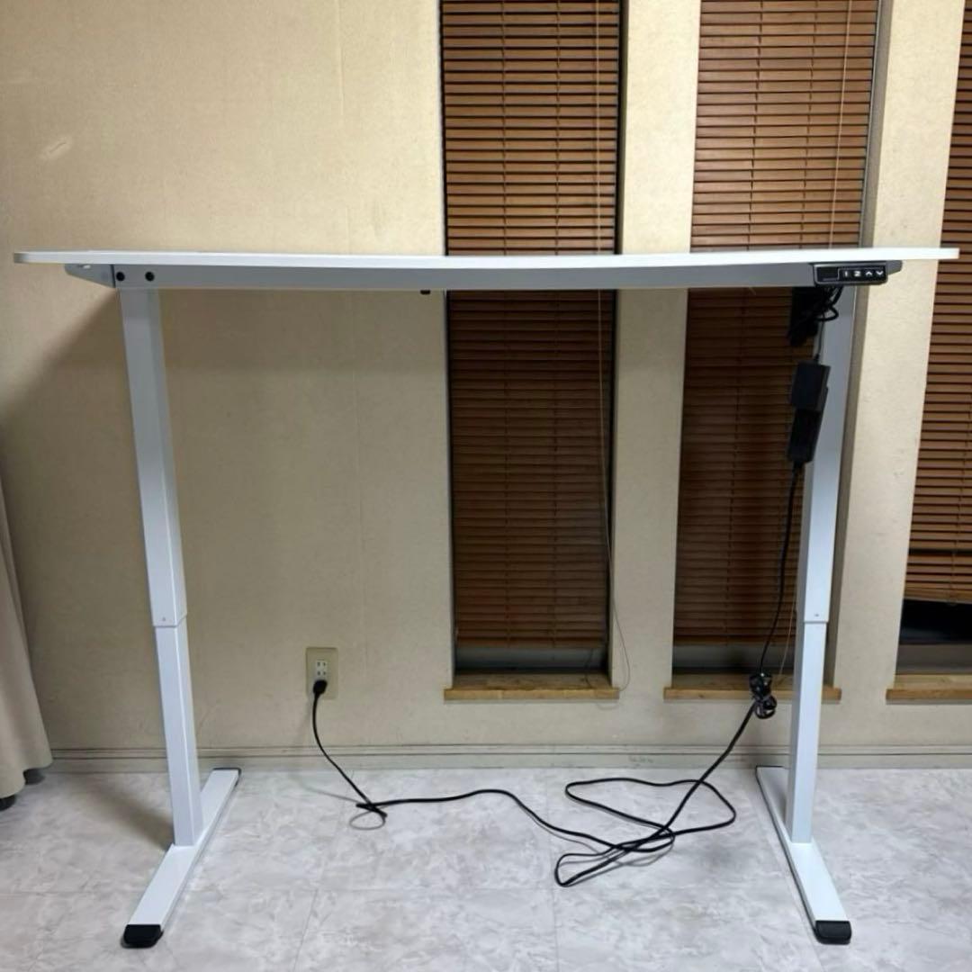 Alebert スタンドデスク 電動式昇降デスク 140*60CM ホワイト