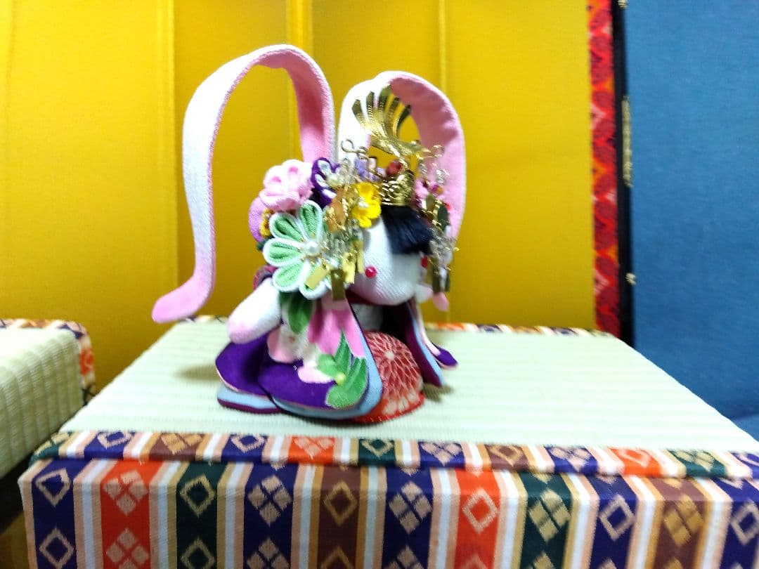 辻村ジュサブロー　花うさぎ雛