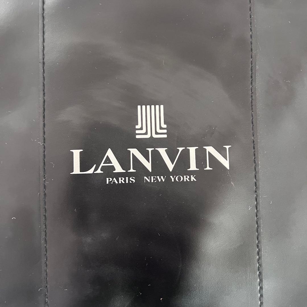 【良品】LANVIN ランバン 本革 ガーメントケース スーツケース ブラック