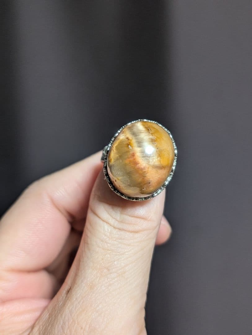 シラーが美しいふわふわブラウンラビットヘアーリングオーダー品