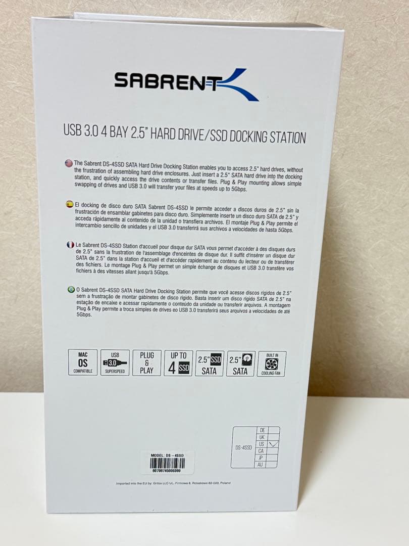 SABRENT 4ベイ2.5インチSSD/ HDDドッキングステーション
