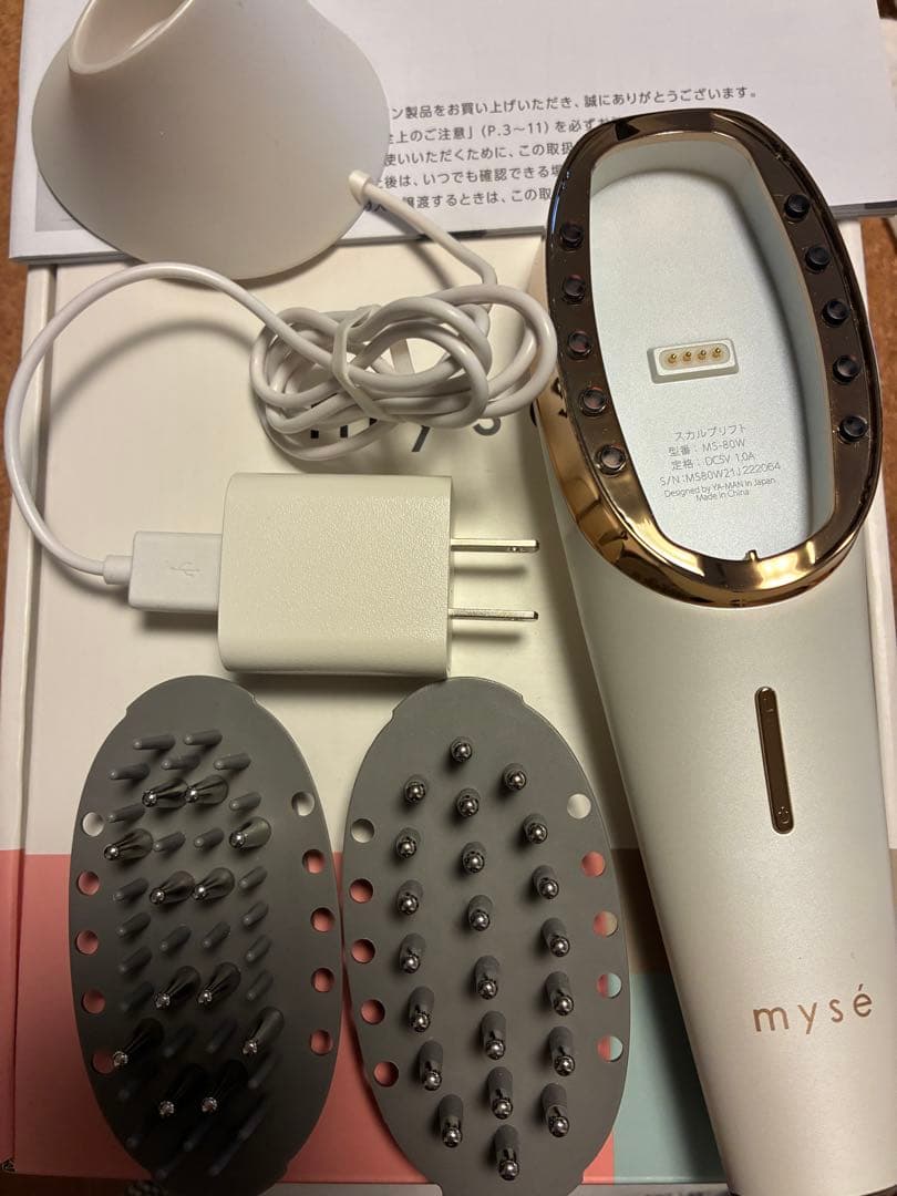 myse MS-80Wホワイト ミーゼ スカルプリフト 頭皮 顔 EMS LED
